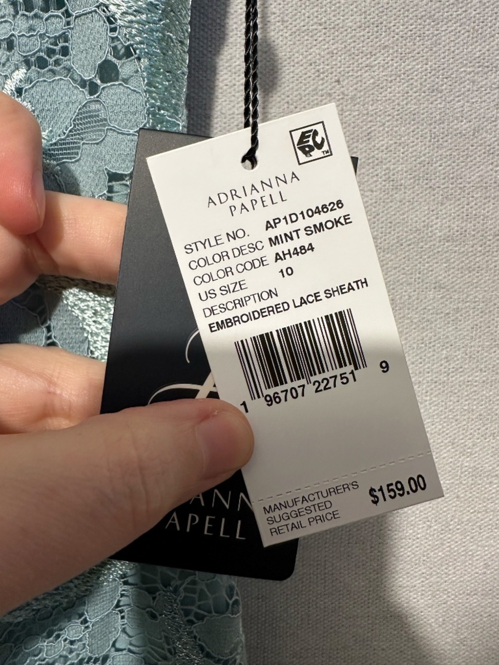 NWT Adrianna Papell Embroidered Lace Sheath - size 10 - Picture 5 of 6